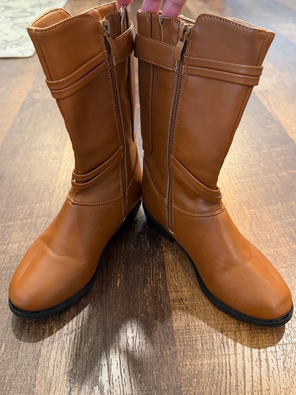 Link Classic Tan Mid-Calf girls brown Boots - Stylish Everyday Wear